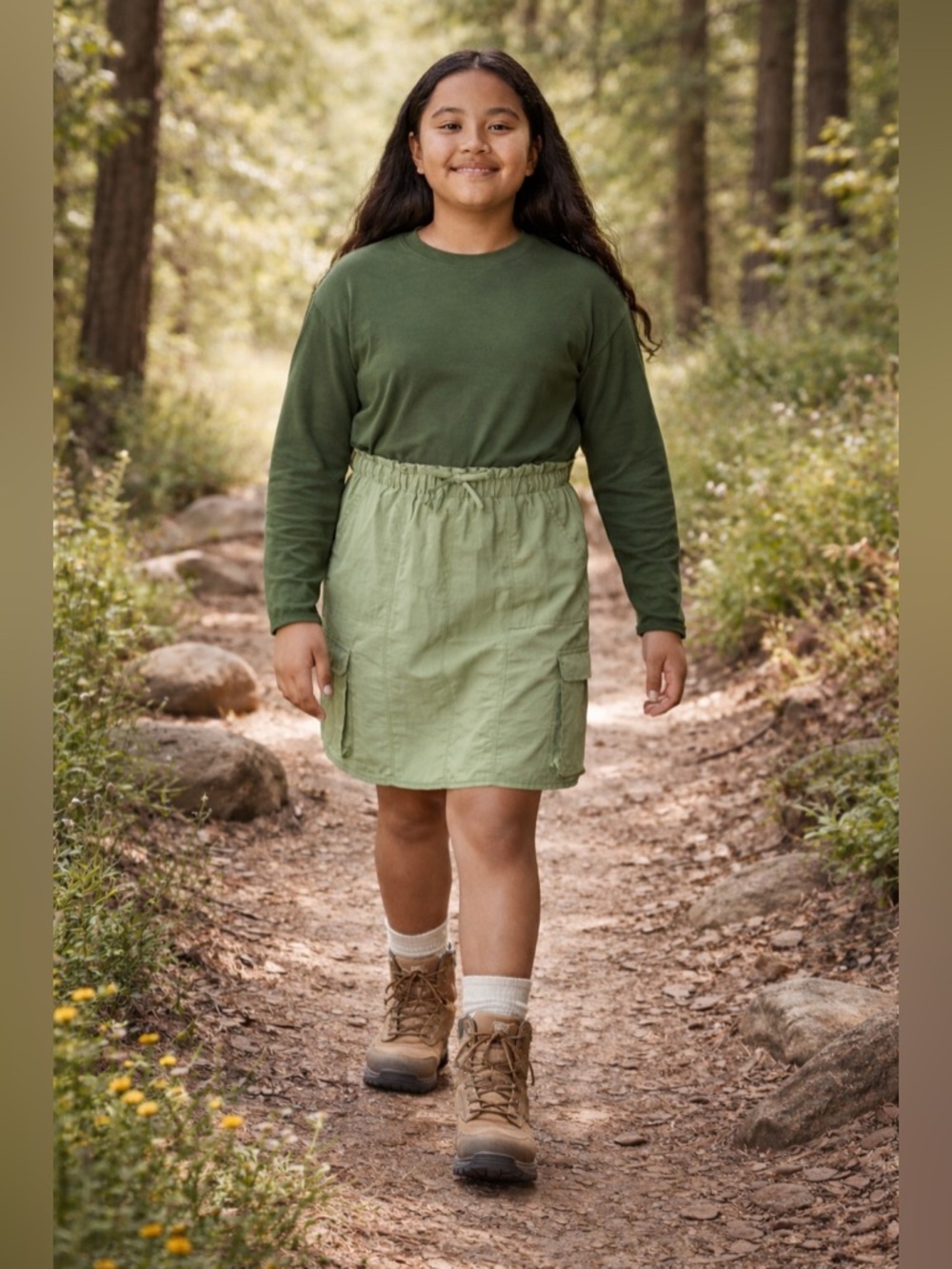 Magellan Outdoors Girls’ Adventure Long Sleeve Cargo Dress